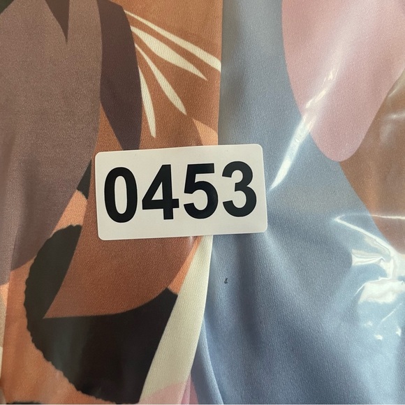 Hutch Arielle asymmetric Maxi Dress Peri Floral Geo satin 20453 - Picture 13 of 13